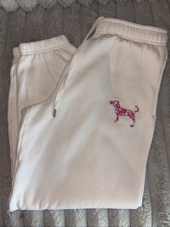 PINK Victoria's Secret Pants - Victoria’s Secret PINk' Sweatpants with Pink Floral Dog Embroidery Size S
